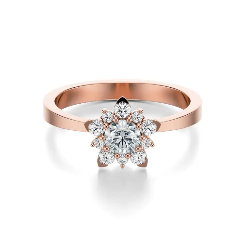 Pierścionek z różowego złota z diamentami AJPZ_140